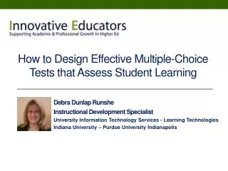 How to Design Effective Multiple-Choice Tests that Assess Student Learning