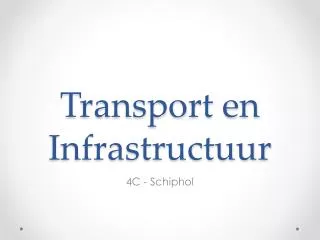 transport en infrastructuur