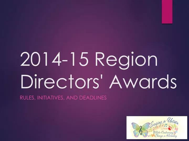 2014 15 region directors awards