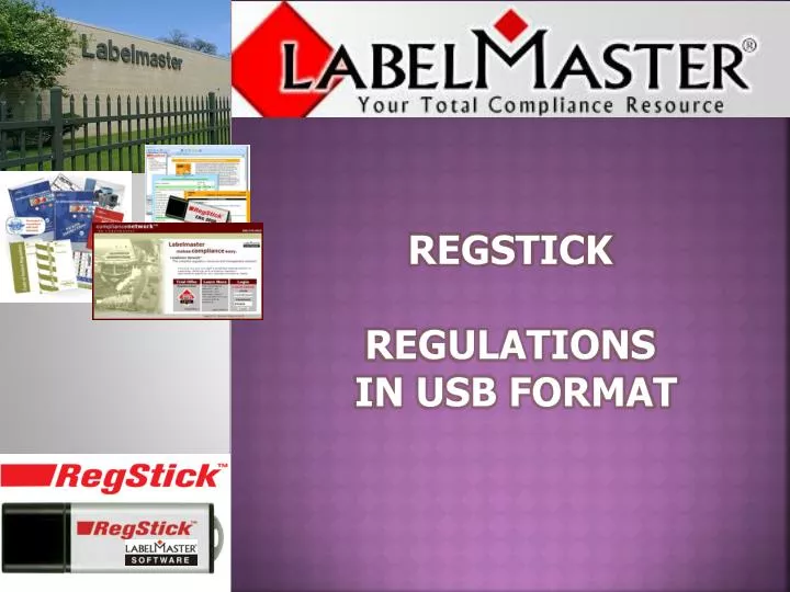 regstick regulations in usb format