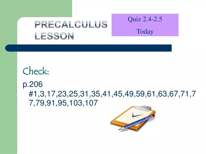 precalculus lesson