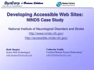 National Institute of Neurological Disorders and Stroke ninds.nih/