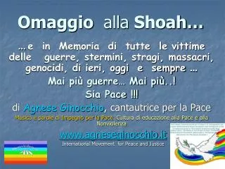 omaggio alla shoah