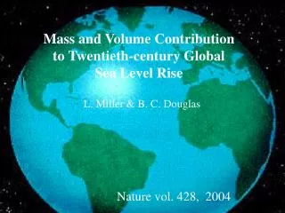 Mass and Volume Contribution to Twentieth-century Global Sea Level Rise