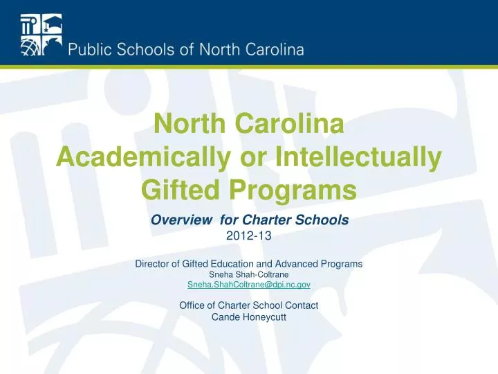 north carolina academically or intellectually gifted programs