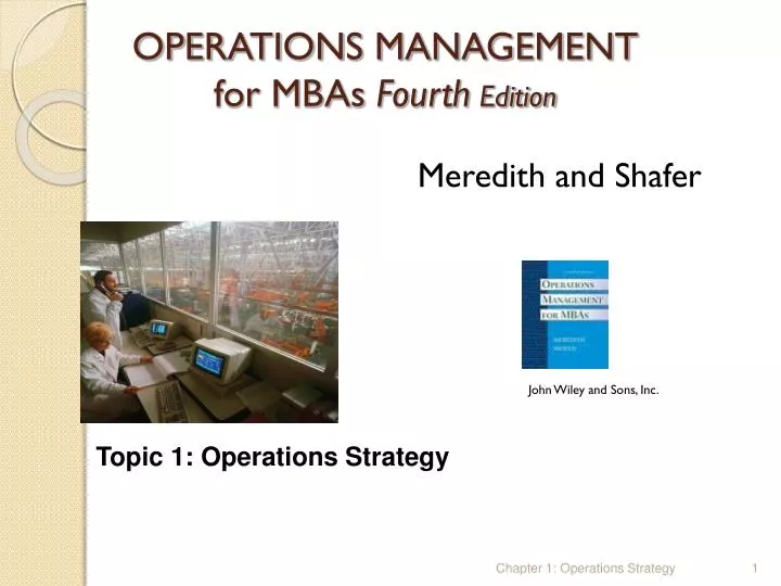 operations management for mbas fourth edition