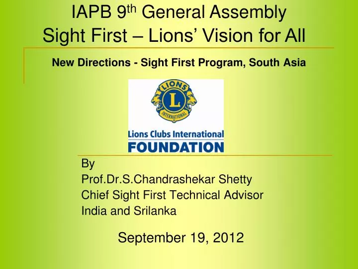new directions sight first program south asia