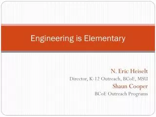 Engineering is Elementary