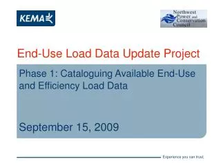 End-Use Load Data Update Project