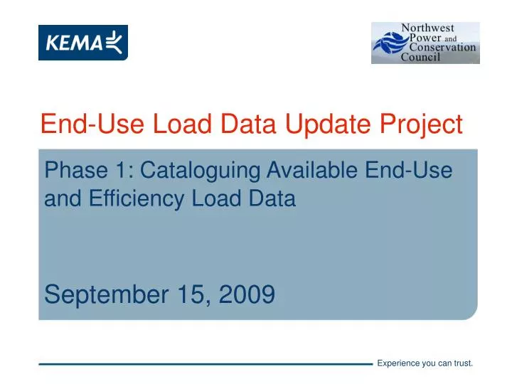 end use load data update project
