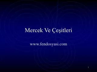 mercek ve e itleri
