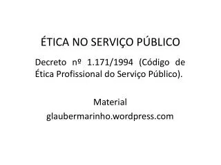 tica no servi o p blico