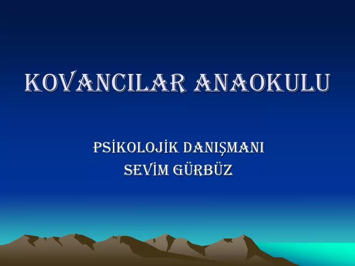 kovancilar anaokulu