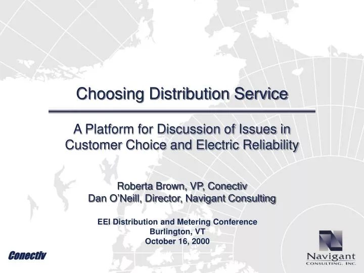 choosing distribution service