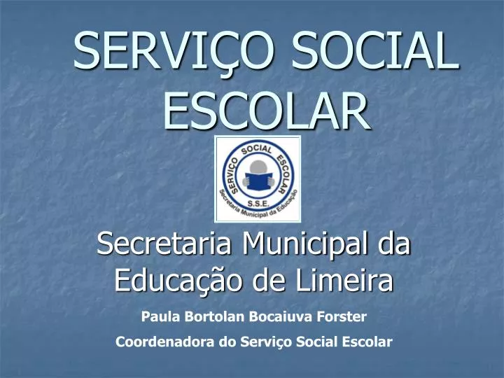 servi o social escolar