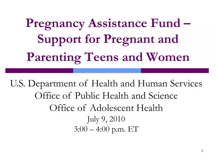 pregnancy assistance fund support for pregnant and parenting teens and women