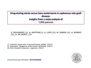 Drug-eluting stents versus bare metal stents in saphenous vein graft disease :