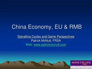 China Economy, EU &amp; RMB
