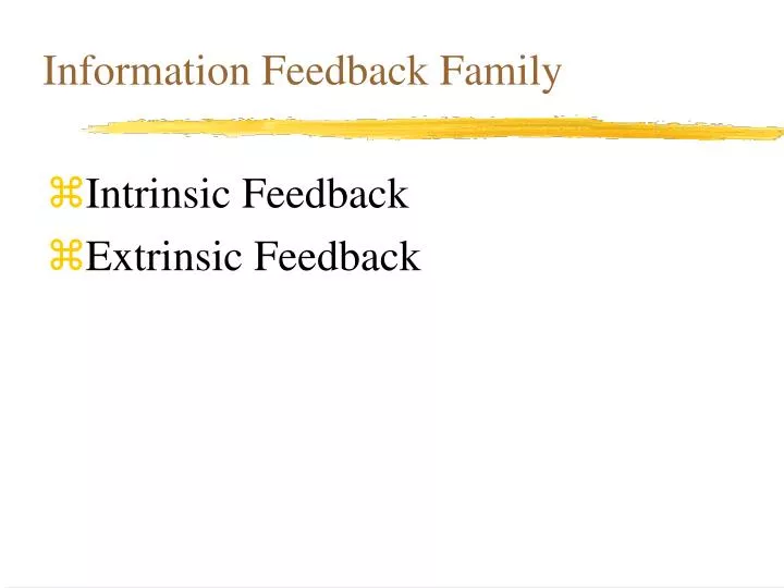 information feedback family