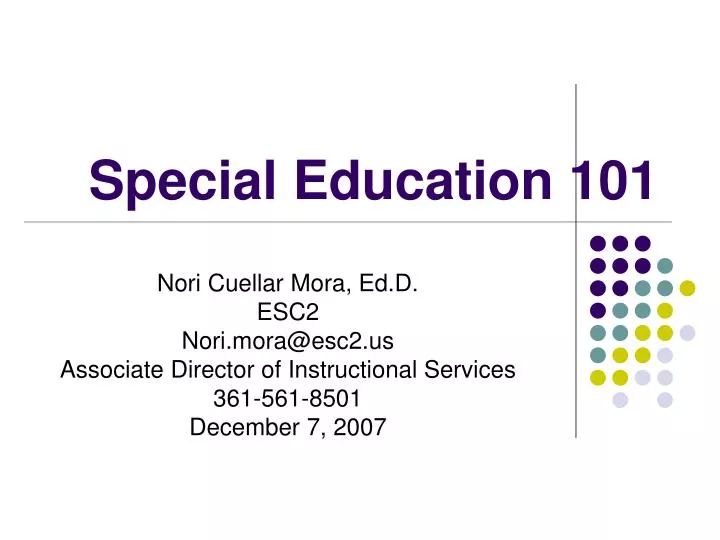 special education 101