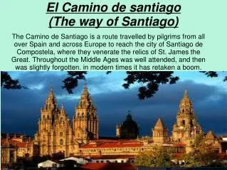 El Camino de santiago ( The way of Santiago)