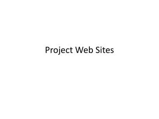 Project Web Sites