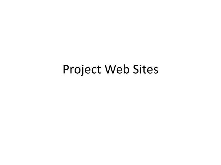 project web sites