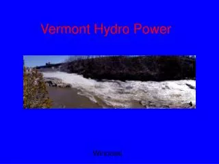 Vermont Hydro Power