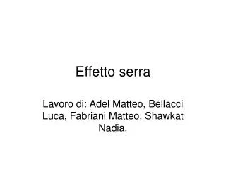 effetto serra