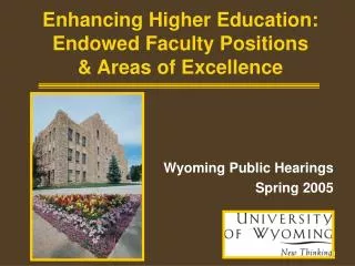 Enhancing Higher Education: Endowed Faculty Positions &amp; Areas of Excellence