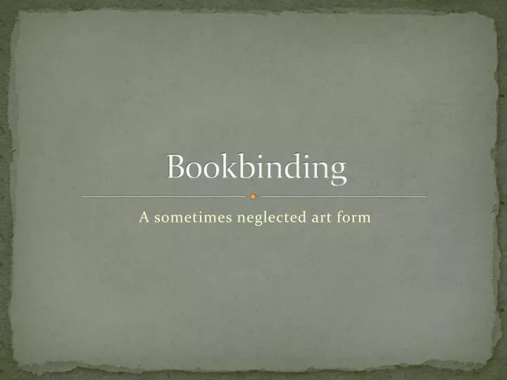 bookbinding