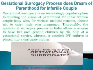 Gestational Surrogacy Process in India