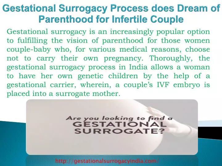 gestational surrogacy process does dream of parenthood for infertile couple