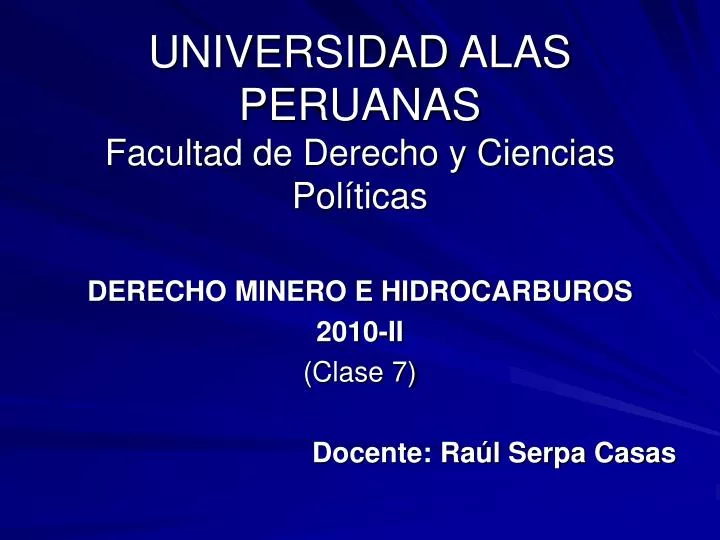 universidad alas peruanas facultad de derecho y ciencias pol ticas