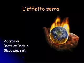 l effetto serra