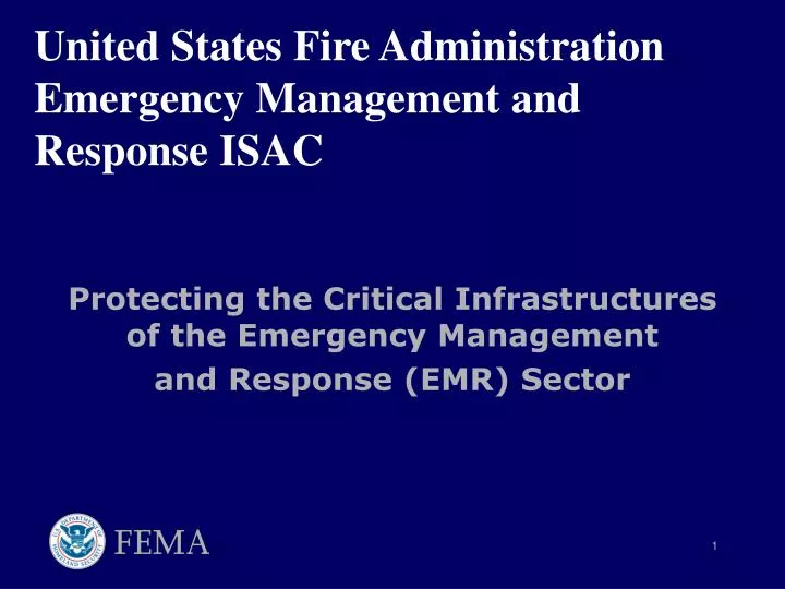 united states fire administration emergency management and response isac