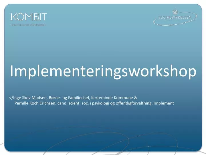 implementeringsworkshop