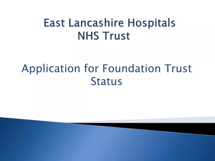 east lancashire hospitals nhs trust