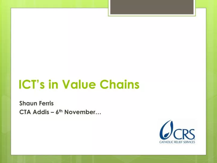 ict s in value chains
