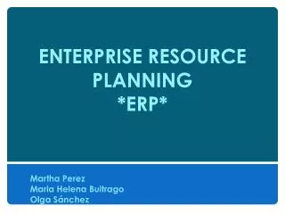 enterprise resource planning erp