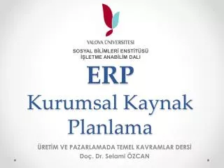 erp kurumsal kaynak planlama