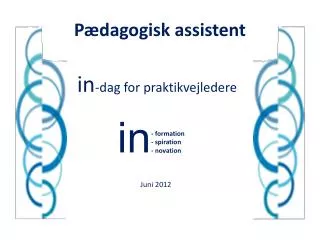 p dagogisk assistent