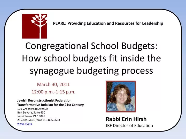 congregational school budgets how school budgets fit inside the synagogue budgeting process
