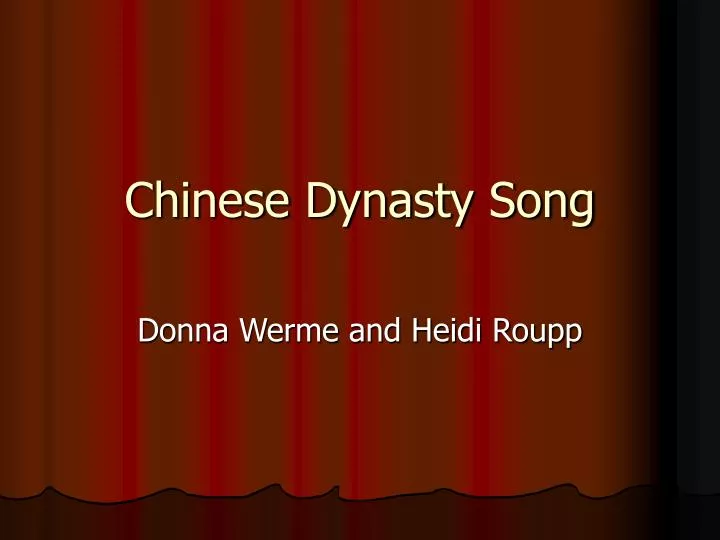 chinese dynasty song