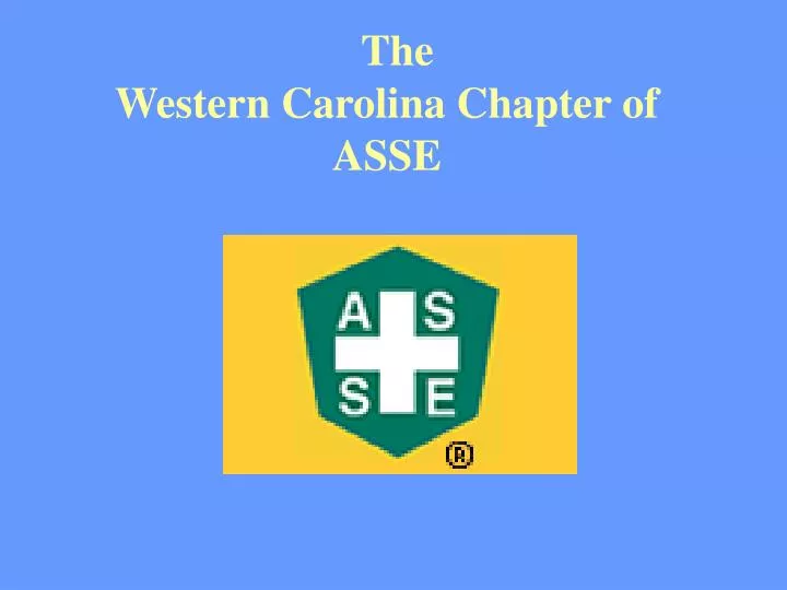 the western carolina chapter of asse