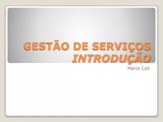 gest o de servi os introdu o