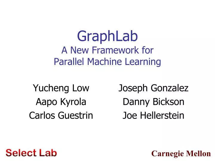 graphlab a new framework for parallel machine learning
