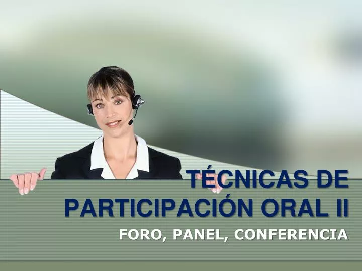 t cnicas de participaci n oral ii