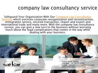 Kolkata Law Firms - Corporate Law Firm - Sarkar Legal Servic