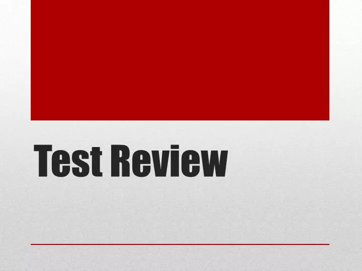 test review